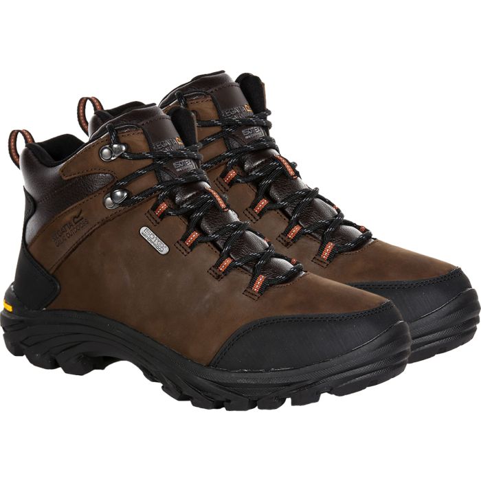 Regatta Men's Burrell Leather Walking Boots - Peat | Charlies