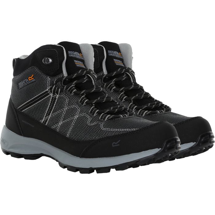 Regatta Men's Samaris Lite Mid Walking Boots - Black/Dark Steel | Charlies