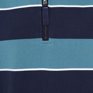 Lazy Jacks Men’s ¼ Zip Striped Sweatshirt - Teal