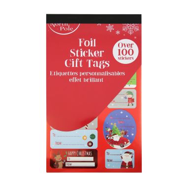 Cute Foil Sticker Gift Tags - 100 Pack