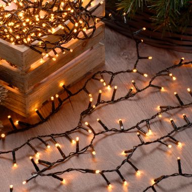 Festive 1,000 Soft Flicker LED Firefly Lights – Warm White