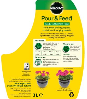 Miracle-Gro Pour & Feed Ready to Use Plant Food - 3L