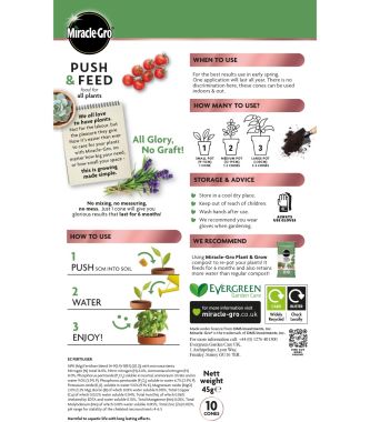Miracle-Gro Push & Feed - Pack of 10