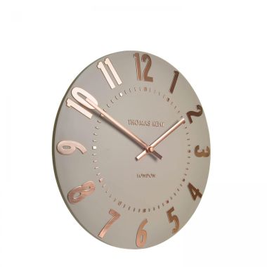 Thomas Kent Mulberry Small Wall Clock, Rose Gold - 12in