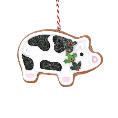 Gingerbread Pig Decoration - 7cm