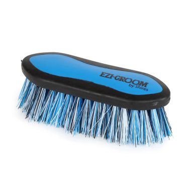 Shires EZI-GROOM Grip Dandy Brush – Bright Blue, Small