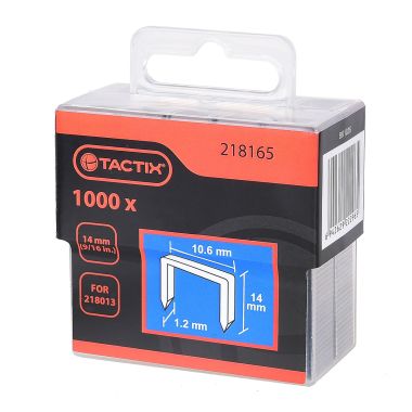 Tactix 14mm Heavy Duty Staples, Pack of 1000 - 10.6mm