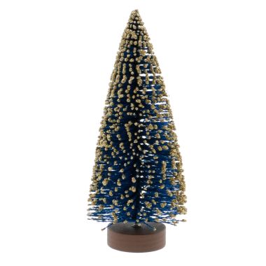 Dark Blue Glitter Christmas Tree Decoration - 15.5cm