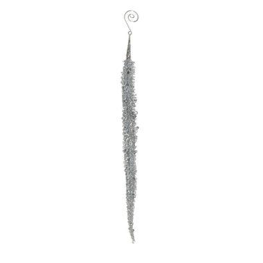 Silver Sequin Droplet Decoration - 40cm