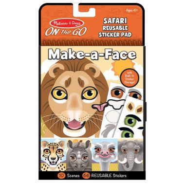 Melissa & Doug Make A Face Reusable Sticker Pad – Safari