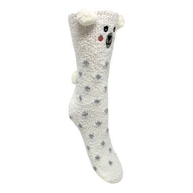 Bramble Women's Fluffy Lounge Socks - Polar Bear