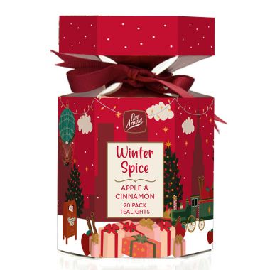 Pan Aroma Winter Spice Scented Cracker Tealights - 20 Pack