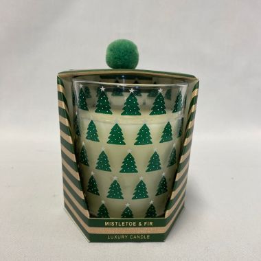 Baltus Candles Luxury Christmas Tree Candle Jar, Mistletoe & Fir - 300g