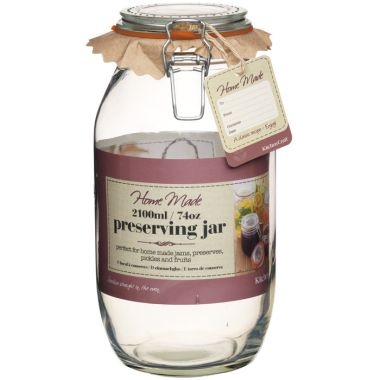 6 x KitchenCraft Home Made Glass Preserving Jar - 2.1 Litres