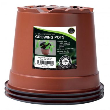 Garland Professional Growing Pots, Pack of 3 - 21cm 