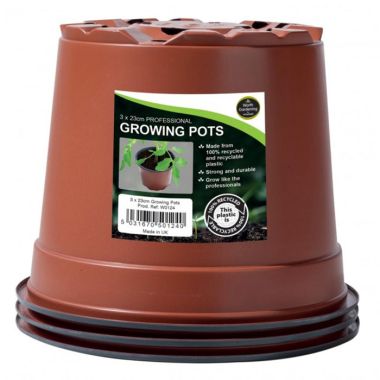 Garland Professional Growing Pots, Pack of 3 - 23cm