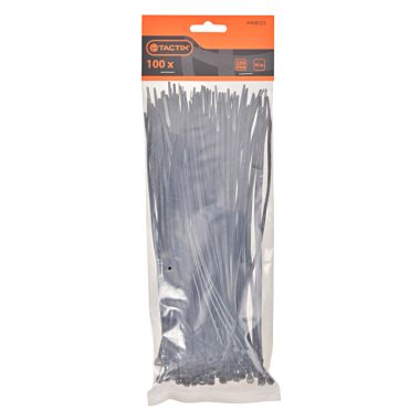 Tactix 100 Pack 250mm Cable Ties - Black