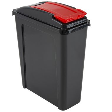 Wham Slimline Recycling Bin, 25 Litre - Red