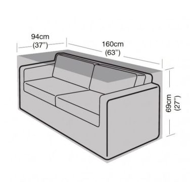 Garland 2-Seater Large Sofa Cover - Black