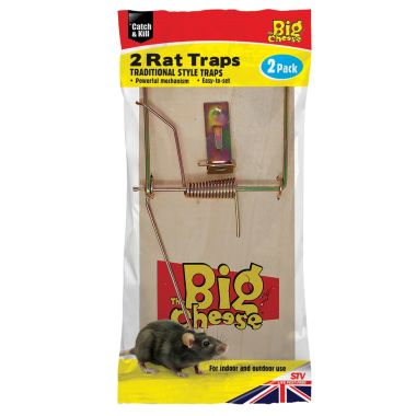 The Big Cheese Wooden Rat Trap - 2 Pack