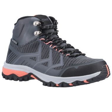 Cotswold Women’s Wychwood Mid Walking Boots – Grey/Coral