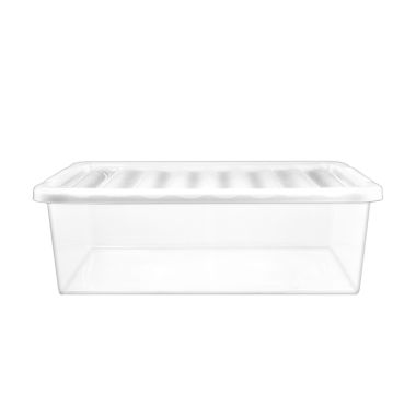 Thumbs Up Clear Plastic Storage Box with Lid - 32 Litre