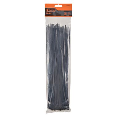 Tactix 100 Pack 350mm Cable Ties - Black