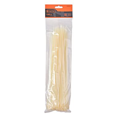 Tactix 100 Pack 350mm Cable Ties - White