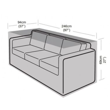 Garland 3-Seater Large Sofa Cover - Black