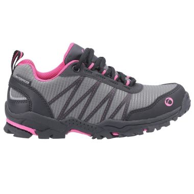 Cotswold Children's Littledean Waterproof Hiking Shoes - Pink/Grey