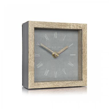 Thomas Kent Nordic Mantel Clock, Cement - 5in