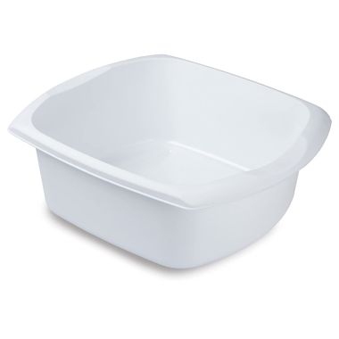 Addis Rectangular Washing-Up Bowl, 9.5 Litre – White