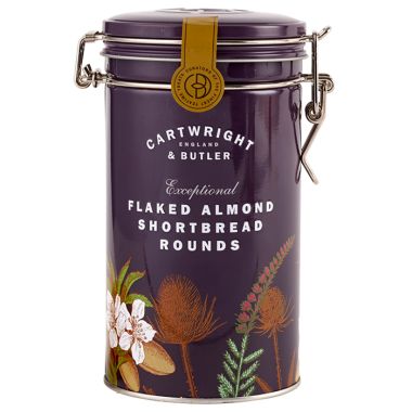 Cartwright & Butler Flaked Almond Shortbread Rounds Tin