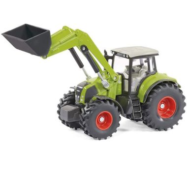 Siku Claas Axion 850 Tractor with Front Loader and Trailer Toy