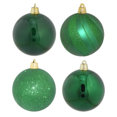 4 Green Giant Assorted Luxury Baubles
