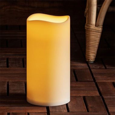 Flickering Flameless LED Candle, Cream – 7cm