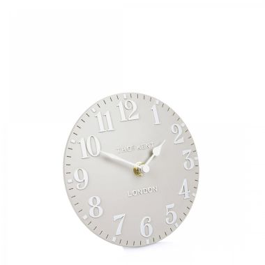 Thomas Kent Arabic Mantel Clock, Dove Grey - 6in