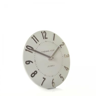 Thomas Kent Mulberry Mantel Clock, Silver Cloud - 6in