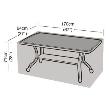 Garland 6 Seater Rectangular Table Cover - Black