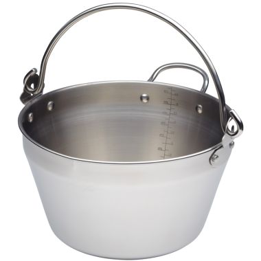 KitchenCraft Home Made Stainless Steel Mini Maslin Pan - 5 Litre