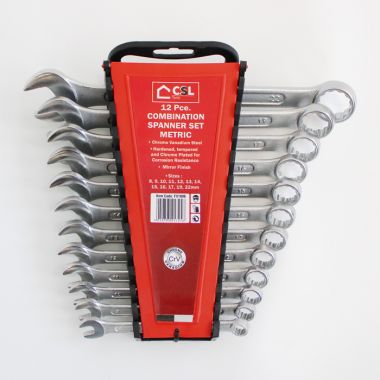 CSL Tools Combination Spanner Set, 12 Piece - 8mm to 22mm