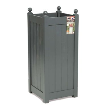 AFK Classic Tall Wooden Planter, Charcoal - 15in