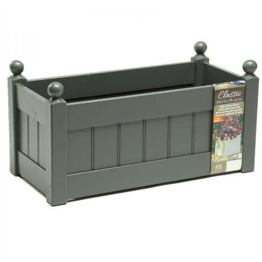 AFK Classic Wooden Trough, Charcoal - 26in 