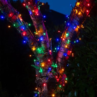 NOMA 200 Fit & Forget Multi-Function Battery LED String Lights, Multicoloured - 19.9m