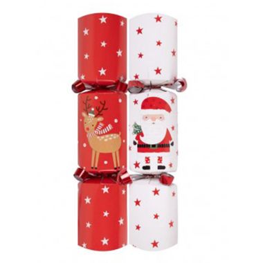 Santa and Reindeer Mini Crackers - Pack of 6