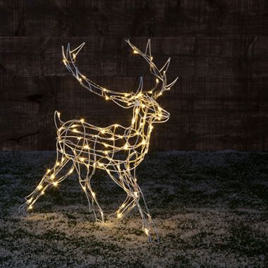 NOMA 70cm Wire Frame Running Reindeer LED Light Figure - Warm White