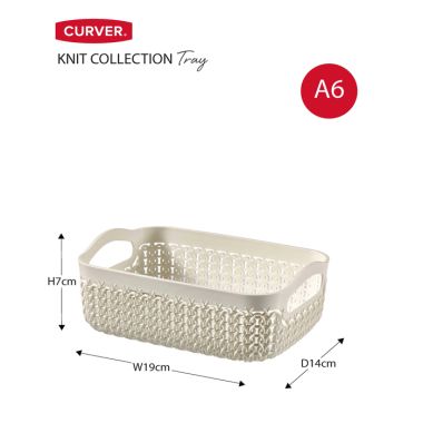 Curver Knit Storage Tray – A6, Oasis White