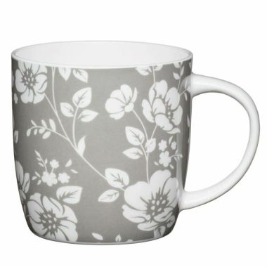 KitchenCraft Mug, 425ml - Grey Floral