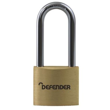 Squire DFBP4/2.5 Defender Brass Long-Shackle Padlock - 40mm