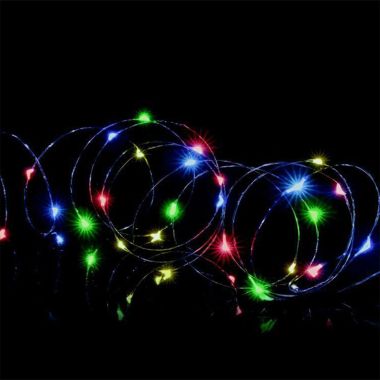 Premier 100 Multi-Action LED Battery-Operated Microbrights, Multicoloured – 5m